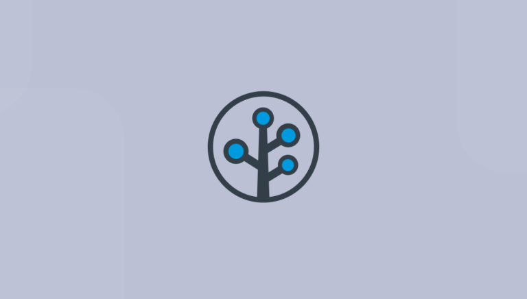 Branch glyph logo on light grey background