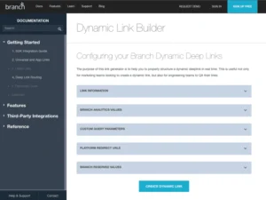 Dynamic Link Builder | Branch