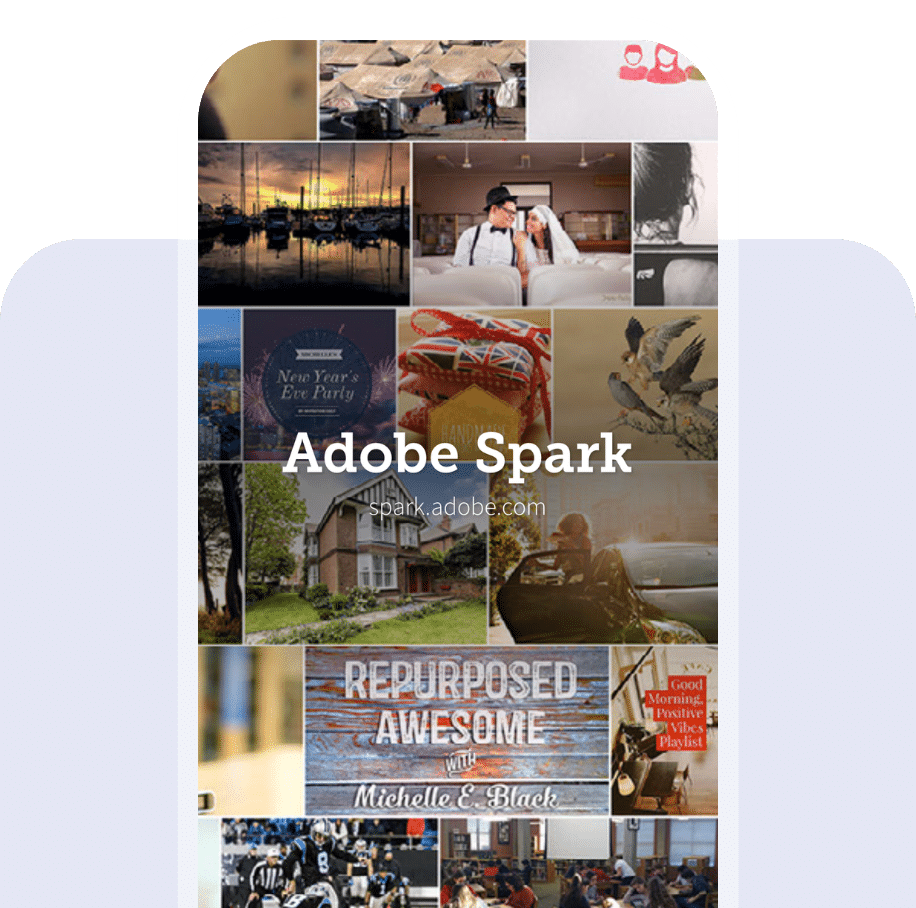 Screenshot of the Adobe Spark app