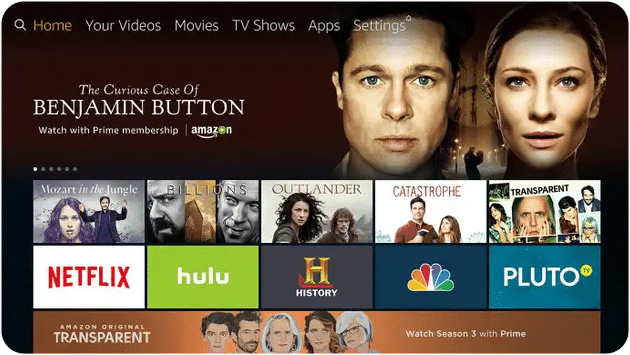 Examples of media campaigns for A+E networks on Amazon Fire TV.