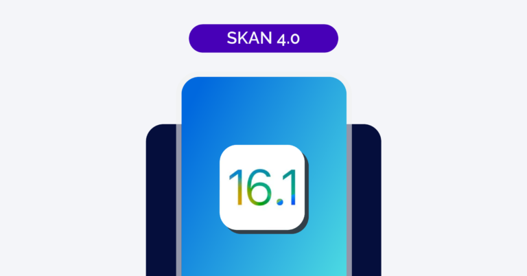 Title image for the article: "Strategies for Setting Optimal SKAN 4.0 Conversion Values" (and image of a smart phone with "SKAN 4.0" on the image)