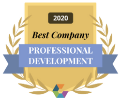 Logo: Comparably Awards- Compensation-2020 Best Company Professional Development