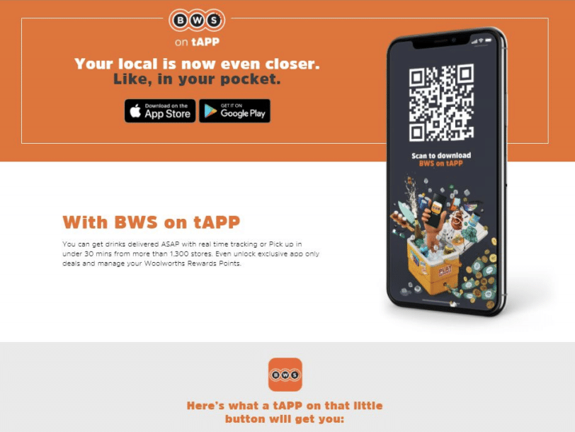 QR Code on BWS desktop site