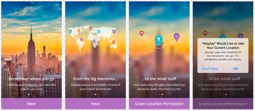 Heyday Allowing Permissions for App Onboarding 