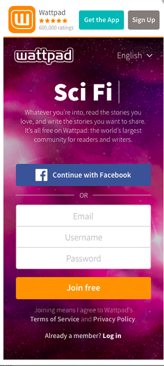 Wattpad Example Smart Banner