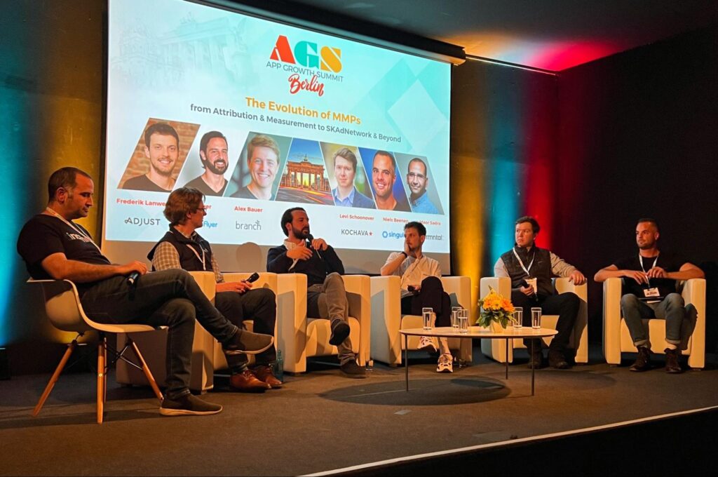 Photo of the Evolution of MMPs panel members at App Growth Summit Berlin 2022.