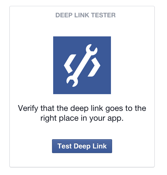 Facebook Deep Link Tester