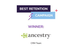 Image showing: Branch Mobile Growth Awards Category: Best Retention Campaign Winner: ancestry