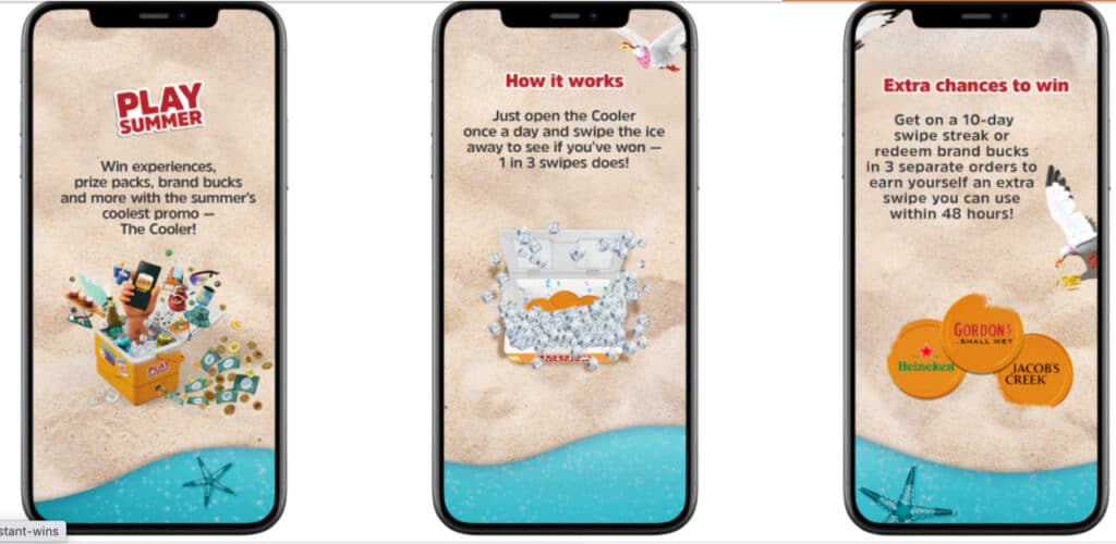 iPhone screenshots of campaign images