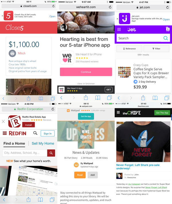 smart banner app collage