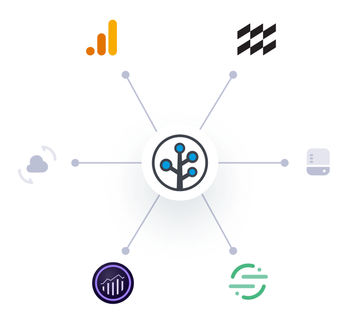 branch logo in the middle with other tools surrounding it