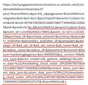 A zoom in on the key information on these webhook records