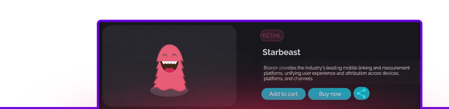 Screenshot of the Starbeast detail page in the Branch Monster Factory app.