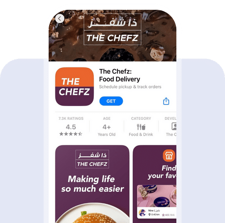 Screenshot of The Chefz app listing in the Apple App Store.