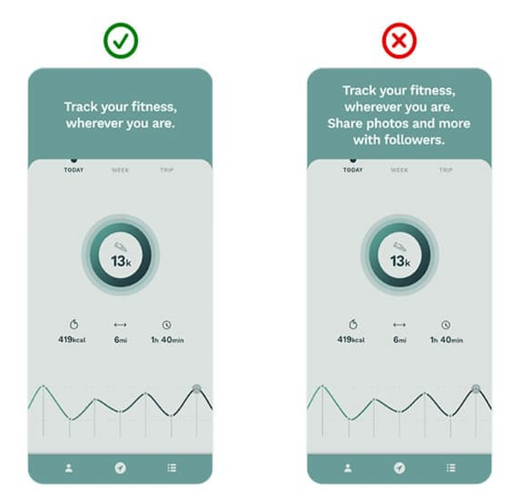 Illustration of fitness tracking app
