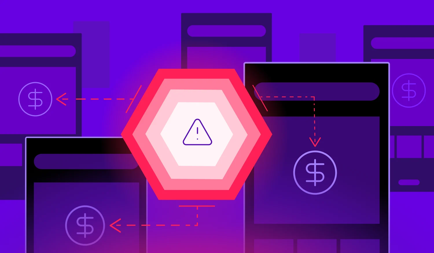 Graphical Image of how device farms can cause ad fraud.