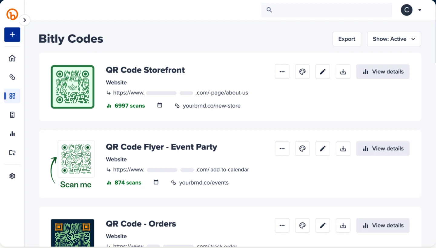 Example of Bitly QR code creation platform. (Bitly QR codes)